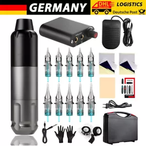 Tattoo Set Kit Patrone Nadeln Farbe Tinte Stromversorgung Motor Pen - Bild 1 von 9