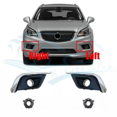 Kit de cubierta de lámpara de rejilla antiniebla parachoques delantero 2 piezas para Buick Envision 2016-2018 n Foto 1 de 4