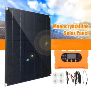 50W Solar Panel Kit 12V Trickle Charger Battery Charger Maintainer Car RV Boat - Picture 1 of 16