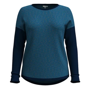 SMARTWOOL Women Shadow Pine Colorblock Sweater, Size Large, Mist/Twilight Blue - Picture 1 of 5