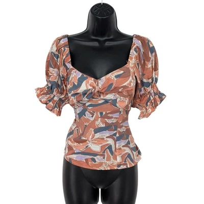 Top Babydoll Nine West Mujer Talla M Floral Manga Abullonada Casa Lechera... Foto 1 de 4