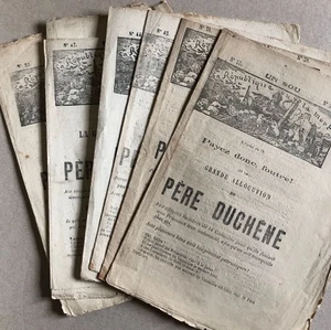 [Commune de Paris] Le Père Duchêne — 6 n°s - 37, 38, 43, 44, 47, 55 — avril 1871 - Picture 1 of 9