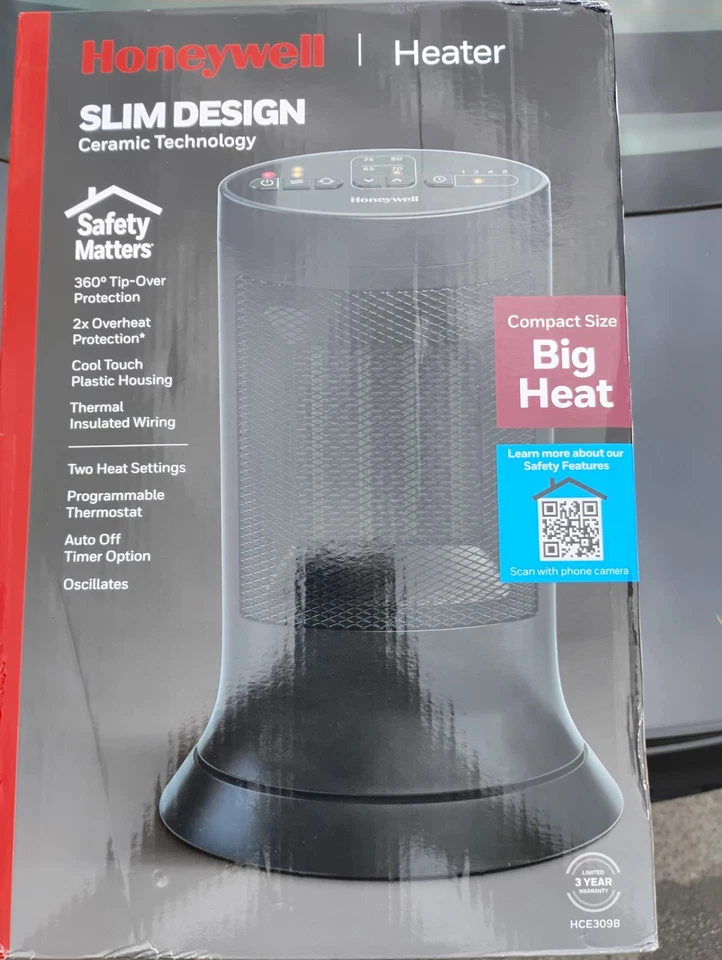 Calentador Honeywell diseño delgado tecnología cerámica Foto 1 de 4