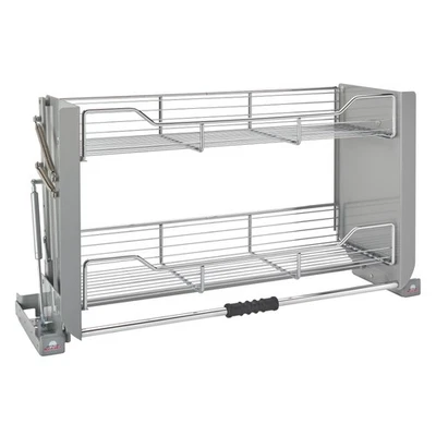 Rev-A-Shelf 36" Kitchen Pulldown Wall Cabinet Shelf System, Chrome, 5PD-36CRN - Image 1 of 4