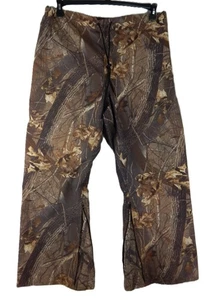 10X Gore-Tex Rainwear Pant Men XL 40/42x32 BROWN Realtree Camo Hardwoods Hunting - Picture 1 of 16
