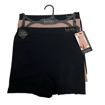 Pantalones cortos moldeadores sin costuras Nicole Miller para mujer talla pequeña paquete multicolor/3 cintura alta Foto 1 de 4