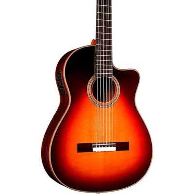 Cordoba Fusion Orchestra CE Crossover Classical A/E Guitar Teardrop Sunburst - Image 1 of 4