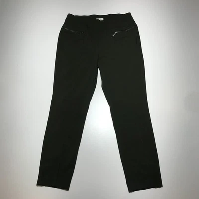 Style & Co Mujer Verde Ponte Moto Estilo Elastizado Legging Pantalones Cremallera Bolsillos M Foto 1 de 4