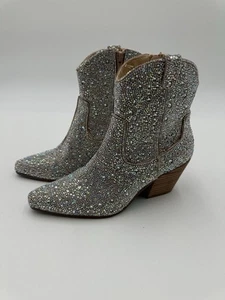 Betsey Johnson Emory Rhinestone Western Boot Sz 7 - Picture 1 of 12