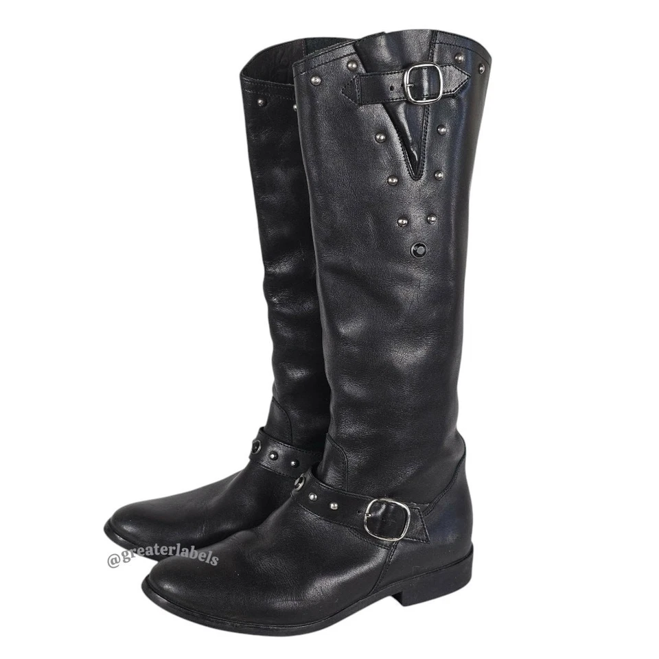 Botas altas hasta la rodilla Golden Goose Kate de cuero con tachuelas $1150 talla 38 Foto 1 de 4