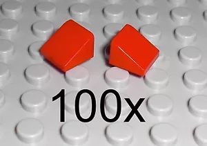 LEGO - 100x Dachstein 30 Grad 1x1x2/3 rot red - Slope Schrägstein 54200 - Imagen 1 de 1