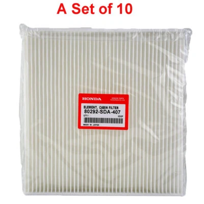 Filtro de aire de cabina genuino para Honda Accord Civic Odyssey Pilot Acura MDX RDX 10 piezas Foto 1 de 4