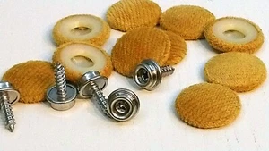 Yellow Textured Velvet Snap Button 23mm & 18mm, Car, Boat, Caravan Upholstery - Picture 1 of 12