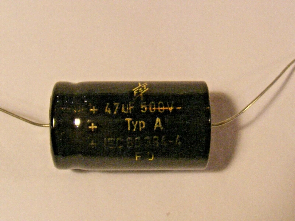 Axial 47μF (47uF) 500V F&T Capacitor Cap Fender Hot Rod Deluxe etc 47 uF