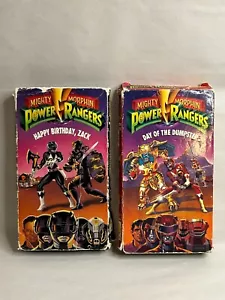 Mighty Morphin Power Rangers VHS Lot Happy Birthday, Zack & Day of the Dumpster - Foto 1 di 4