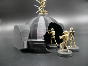 Tabletop Terrain 3D Printed Large Ruined Tatooine Hut for Star Wars Legion - Picture 1 of 12