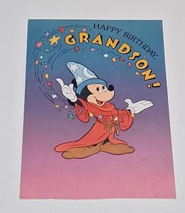 Vintage 1984 Disney Mickey Mouse The Sorcerers Apprentice Hallmark Birthday Card - Picture 1 of 3