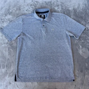 Ecko Unltd. Polo Shirt Men's Large Short Sleeve Gray Cotton Knit - Picture 1 of 12