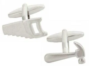 Saw/Hammer Cufflinks - Picture 1 of 3
