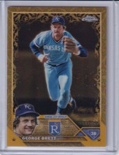 2023 Topps Gilded Gold Etch Refractor George Brett Kansas City Royals 71/99 #135