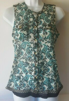 Camiseta sin mangas para mujer The Limited XS cachemir con botones Foto 1 de 4