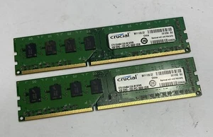 8GB Kit (2 x 4GB) Crucial CT51264BA1339.M16FKR PC3-10600U DDR3 Computer Memory - Bild 1 von 3