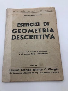Esercizi di geometria descrittiva ciclostilato di Cesare Alimenti 1931 - Picture 1 of 4
