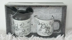 Disney Skizzenbuch Mickey Mouse bedeckt Zuckerdose und Milchkännchen Set - Bild 1 von 5