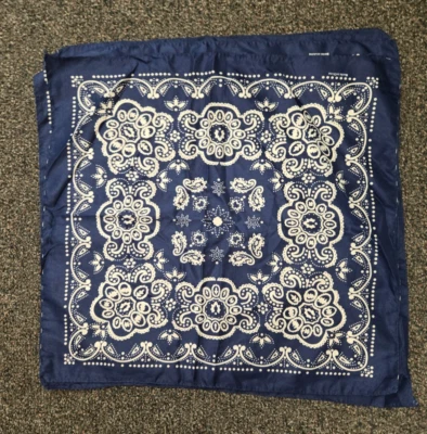 Set of 15 Dark Blue Paisley Bandanas ~18.5x20" - Excellent for Crafts/Sewing! - Image 1 of 4