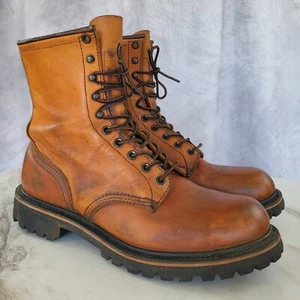 Red Wing 899 Plain Toe Lace Up Boots Tan Men's 10.5 Brown - Picture 1 of 17