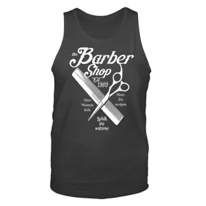 Camiseta sin mangas BARBER SHOP Broma divertida humor humor humor novedad gráfica - Imagen 1 de 7