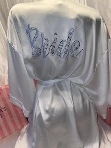 Victorias Secret Bride Robe Bling White Satin Totally Discontinued XS/S - Picture 1 of 4