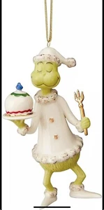 NEW LENOX 2024 GRINCH SERVES THE FEAST Dr Seuss Ornament Cake BOX 897510 4.6" - Picture 1 of 3