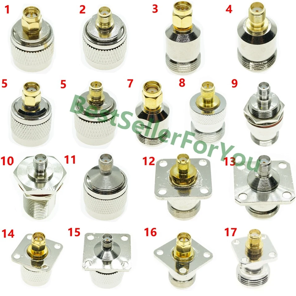 N Male Female To SMA Male Female RP SMA Plug RF Connector Adapter Test KIT - Image 1 of 1