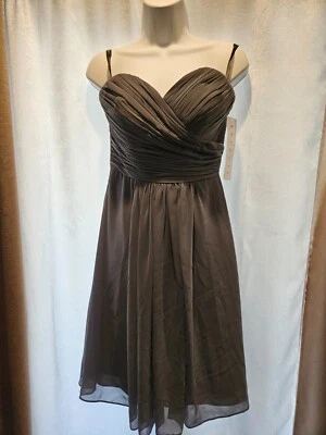 Vestido sin tirantes Bill Levkoff gris talla 4  Foto 1 de 3