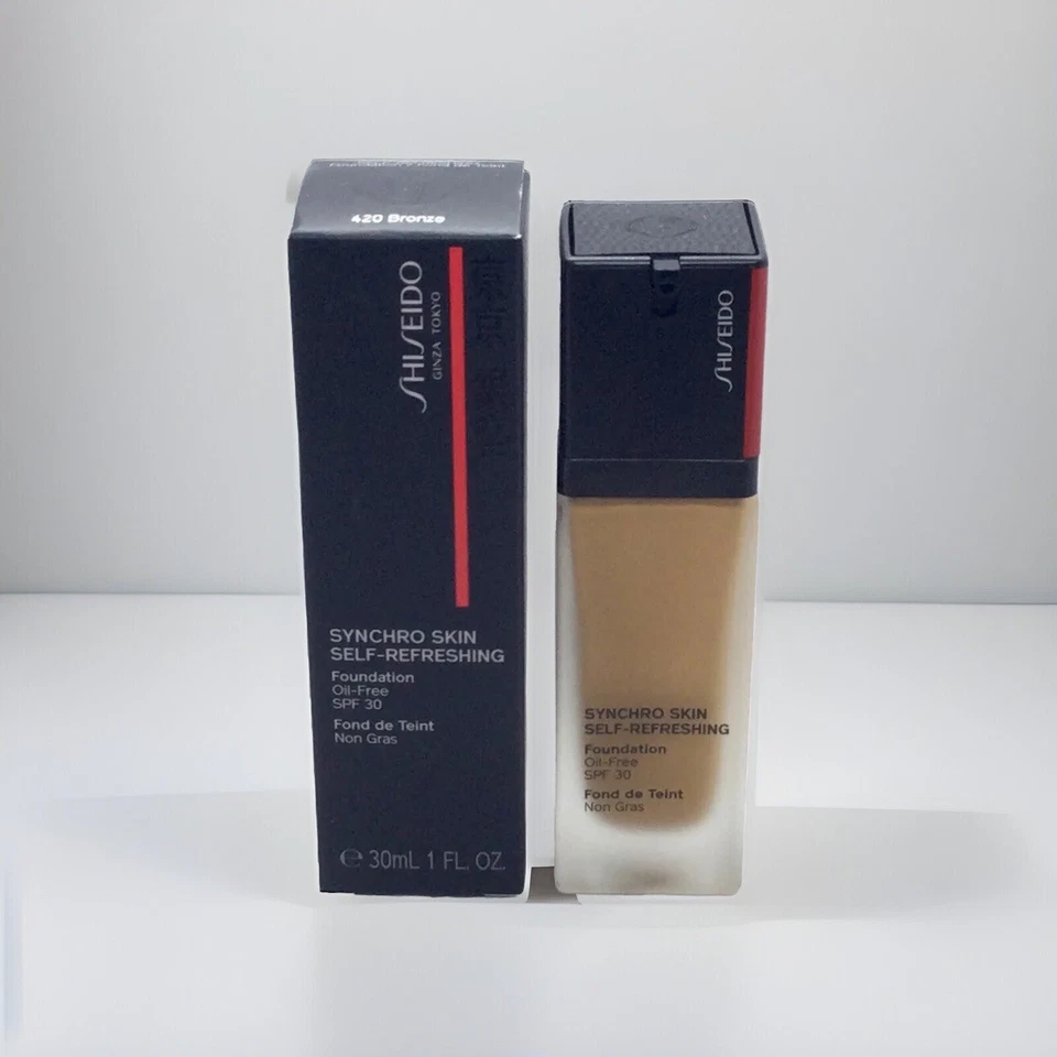SHISEIDO Synchro Skin Self-Refreshing Foundation 420 Bronze 30ml & OVP - Bild 1 von 2