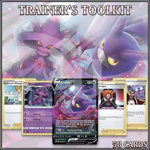 Pokemon TCG: CROBAT V DECK 58 | TRAINER'S TOOLKIT Mismagius Professor Research🔥 - Foto 1 di 2