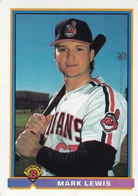 1991 Bowman #70 Mark Lewis MLB Cleveland Indians + (Yes 3 Free Mystery Cards) - Image 1 of 2