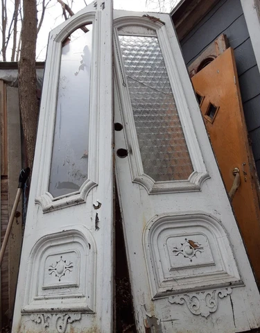 Antique Double Entry Door Pair 8 ' Cover