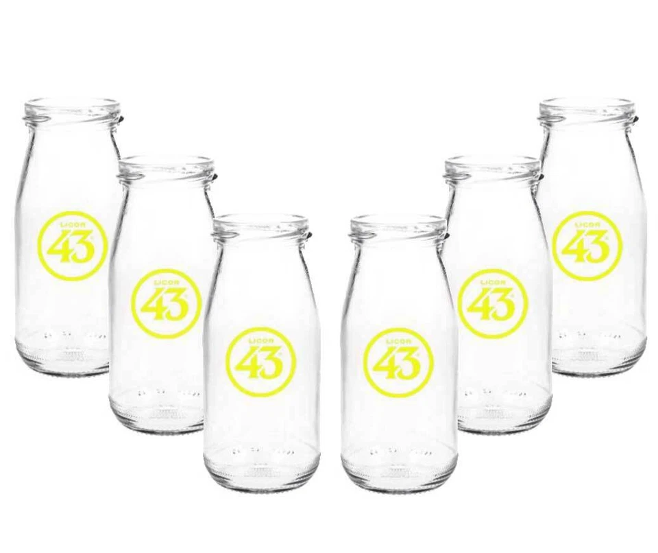 Licor 43 Milchflasche - 6er Set Milchglas Cocktailglas Likör Liquor 43er - Bild 1 von 1