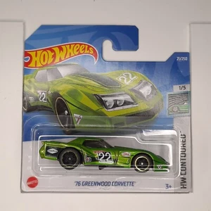 Hot Wheels Mattel 2022 '76 Greenwood Corvette 21/250 HW Contoured 1/5 - Foto 1 di 1