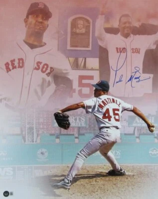 Pedro Martinez HOF Autographed 16x20 Photo Boston Red Sox Beckett 176569 - Image 1 of 3