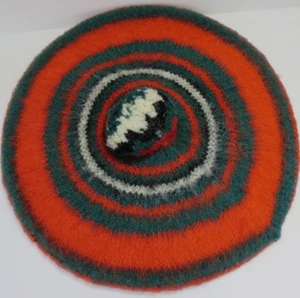 VINTAGE MACGREGOR Wolle Strick Tam Barett Schottland grün rot weiß Weihnachten EXC - Bild 1 von 8