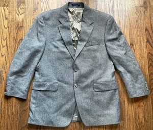 Polo University Ralph Lauren Blazer Mens 42R 100% Lambswool Herringbone Beige - Picture 1 of 14