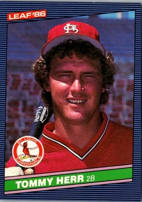 1986 Leaf Tommy Herr #79 St. Louis Cardinals Baseball Card - Image 1 of 2