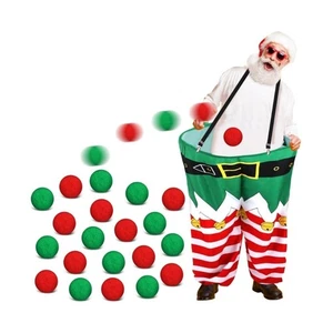 Santa Pants Soft Ball Battle Game Celebratory Participatory Fabric for Party - Picture 1 of 8