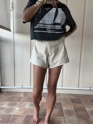 Винтажные кожаные шорты женские Ujena кожа размер США 24/0 1970-е - Изображение 1 из 4