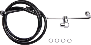 DRAG SPECIALTIES Brake Line - Rear - Non-ABS - Black 6141900-BLK - Picture 1 of 1