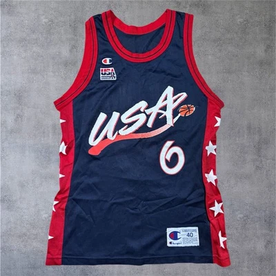 Camiseta Vintage Champion Dream Team Penny Hardaway #6 EUA Olímpico Tamanho 40 - Imagem 1 de 4