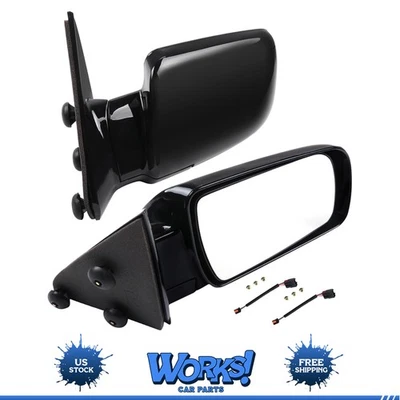 Left+Right Side View Black Manual Fold Tow Mirrors For 1988-1998 CHEVROLET GMC Foto 1 de 4